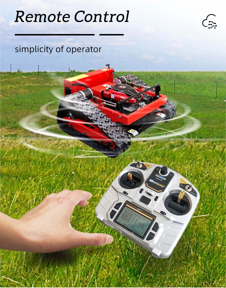 2022 New Crawler Remote Control Robot Lawn Mower/Grass Cutting Machine for Garden Farm Use