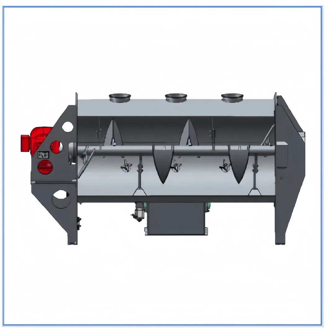 High Speed Horizontal Plough Shear Industrial Powder Ploughshare Mixer