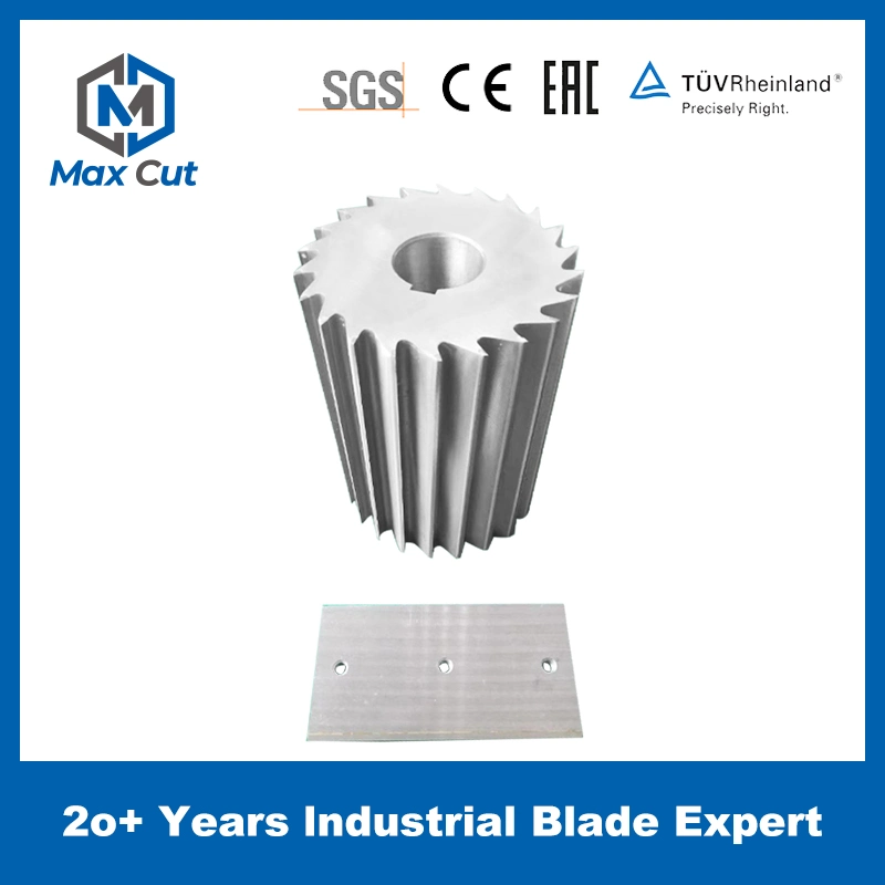 Mini Crusher Knives Double Shaft Circular Wood Metal Cardboard Plastic Shredder Machine Blades