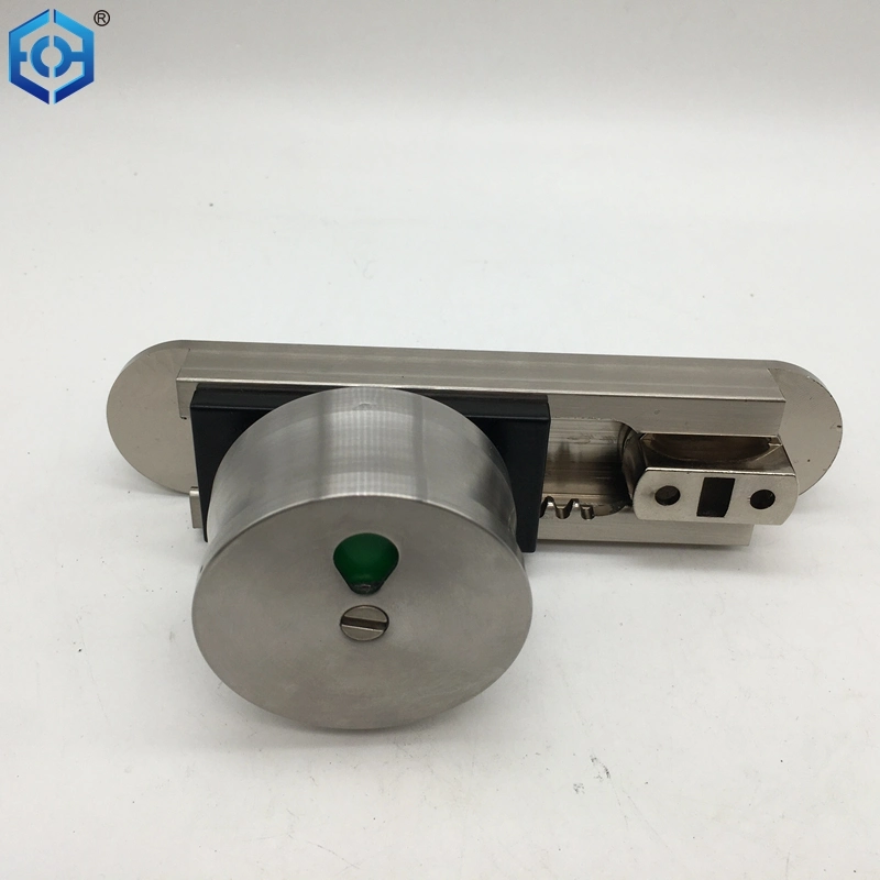 Satin Nickel Zinc Alloy 50mm Round Bathroom Lever Thumbturn and Indicator Release