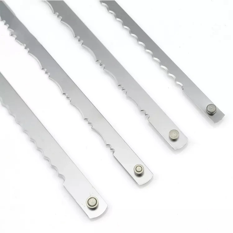 Straight Knives Slicer Blades Stainless Steel Serrated Bread Dicer Blades