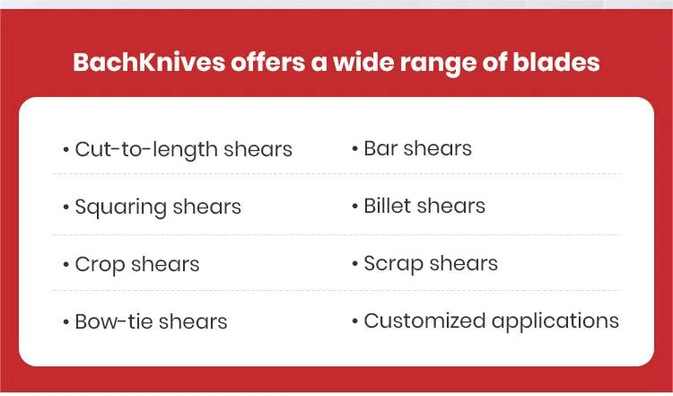 Metal Scrap Chopper Knives Scrap Chopper Shear Blades Metal Cutting Blade for Bar Mill