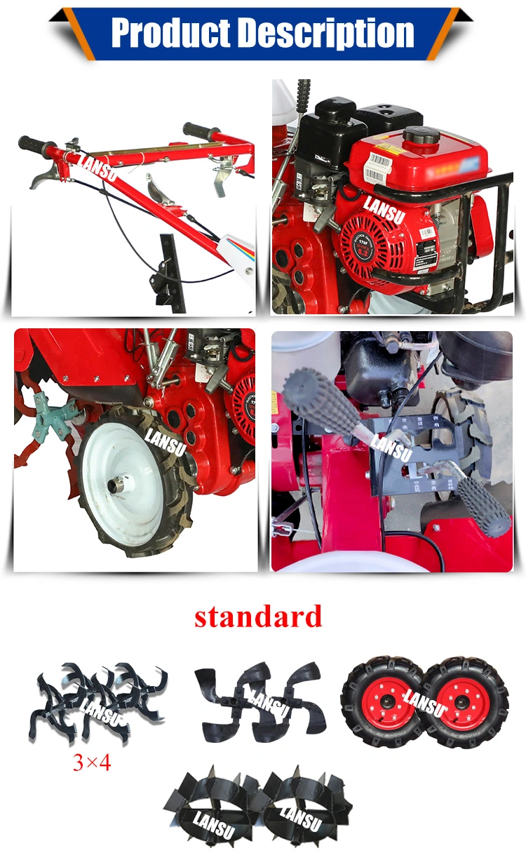 China High Quality Hot Sale Garden Tiller Cultivator Power Tiller Machine Small Diesel Engine Agricultural Power Tiller Blade