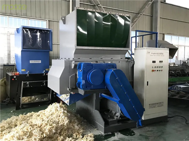 PP PE Film Thick Wall Pipe Recycling Machinery Single Shaft Shredder