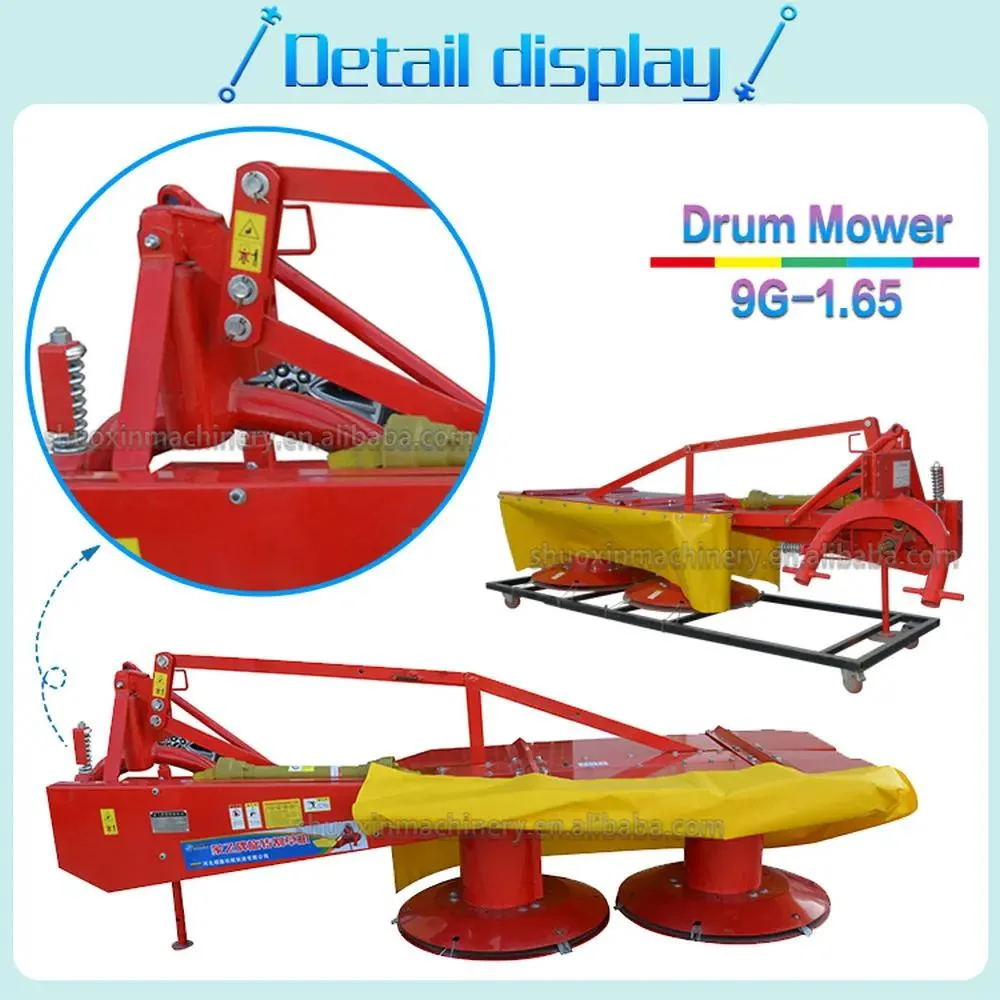 Hot Sale China Manufacturer 1.35 M Tractor Driven Rotary Mower Mower Tractor 6 Blades Drum Mower