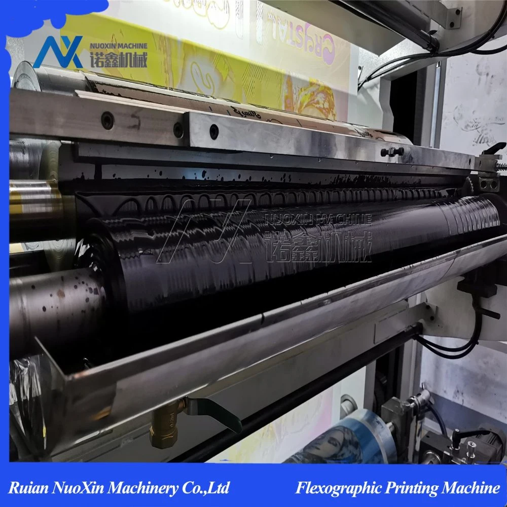 Chamber Blade with 6 Color Plastic Film Flexo Printing Machine