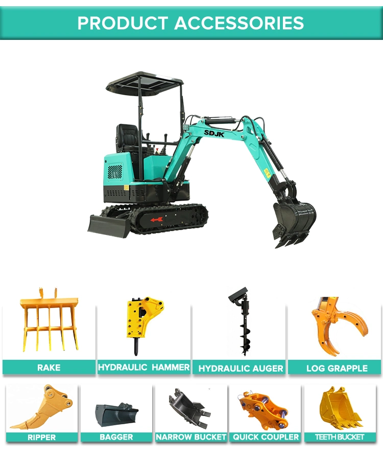 950kg Operating Weight 0.025m3 Bucket Capacity Mini Excavator