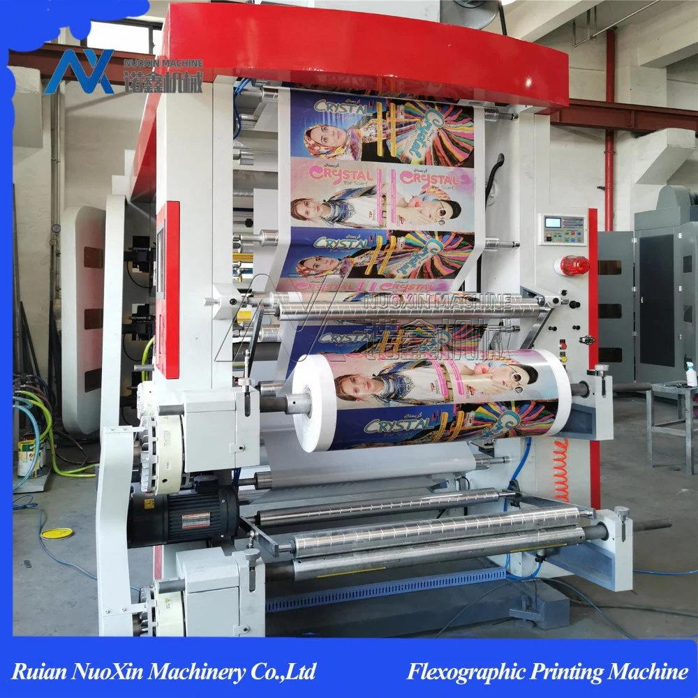 Chamber Blade with 6 Color Plastic Film Flexo Printing Machine