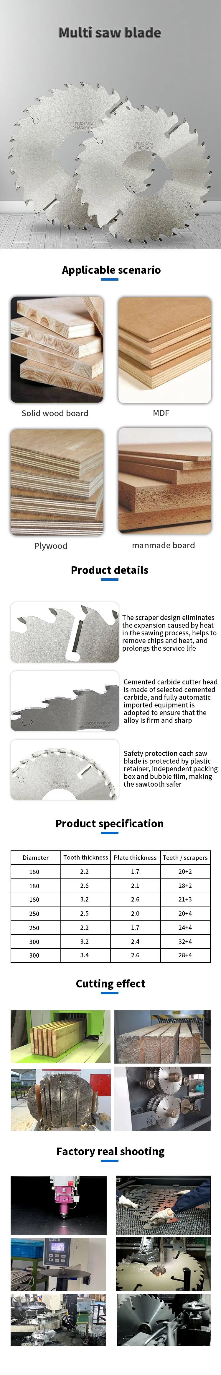 Pilihu Long Lasting Tungsten Carbide Tipped Saw Blade for Solid Wood