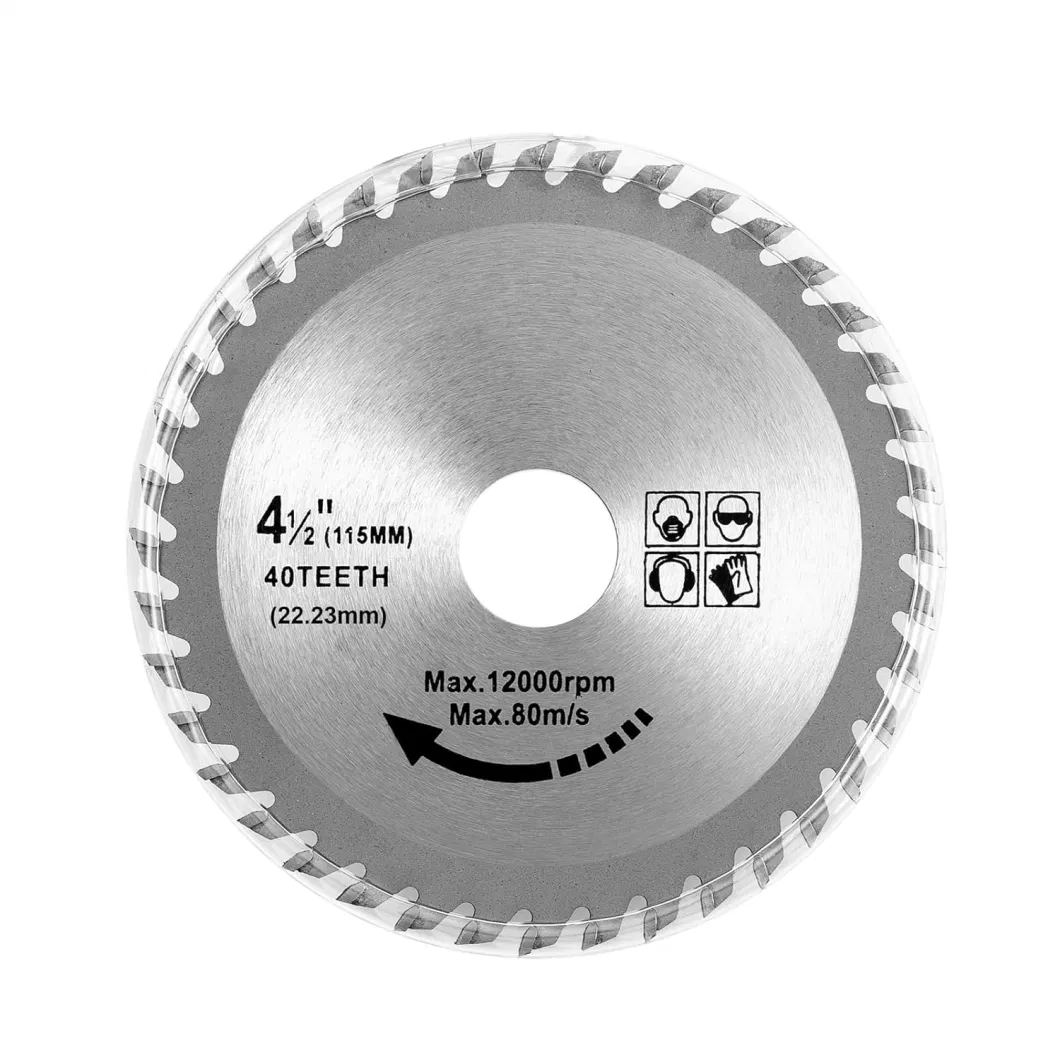 4-1/2-Inch 24t Tct Carbide Tipped Teeth Compact Circular Saw Blade with 3/8-Inch Arbor, General Purpose Tct Saw Blade for Long-Lasting Cuts in Wood