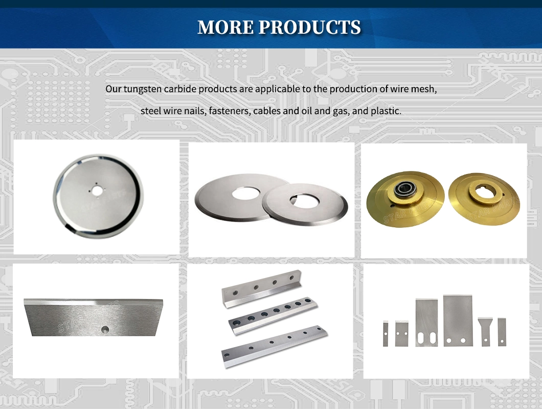 Tungsten Carbide Ring Carbide Disc Cutter Circular Rotary Bottom Knives Rewinder Machine Blade