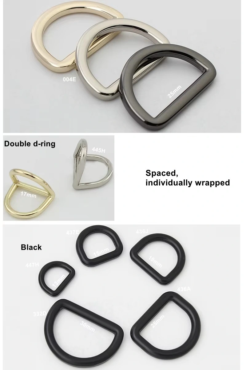 China Supplier Pet Collar Accessories Heavy Duty Black Metal Hook D Ring