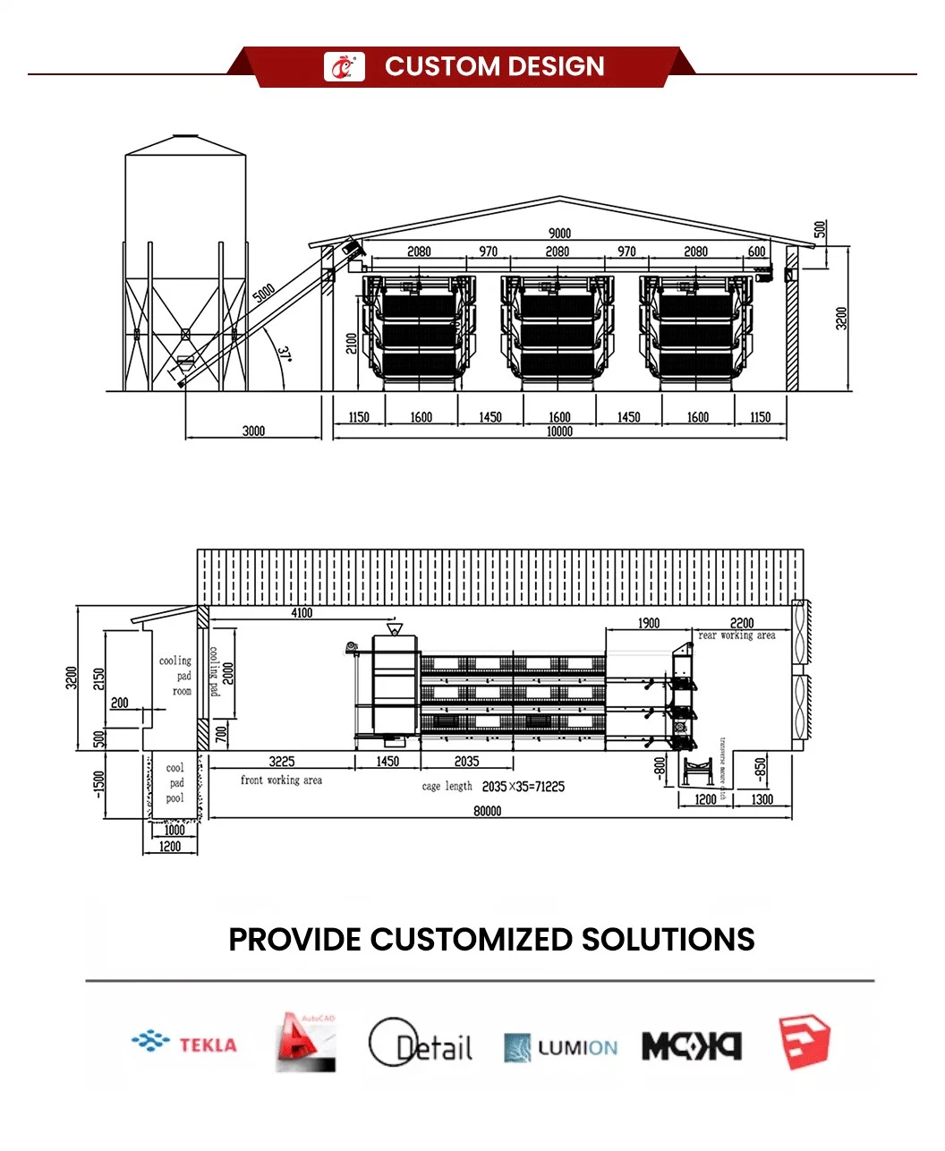 Bestchickencage China DIY Portable Chicken Coop Suppliers a Frame Automatic Broiler Cages High-Quality Excellent Column Performance Chicken Grower Cage