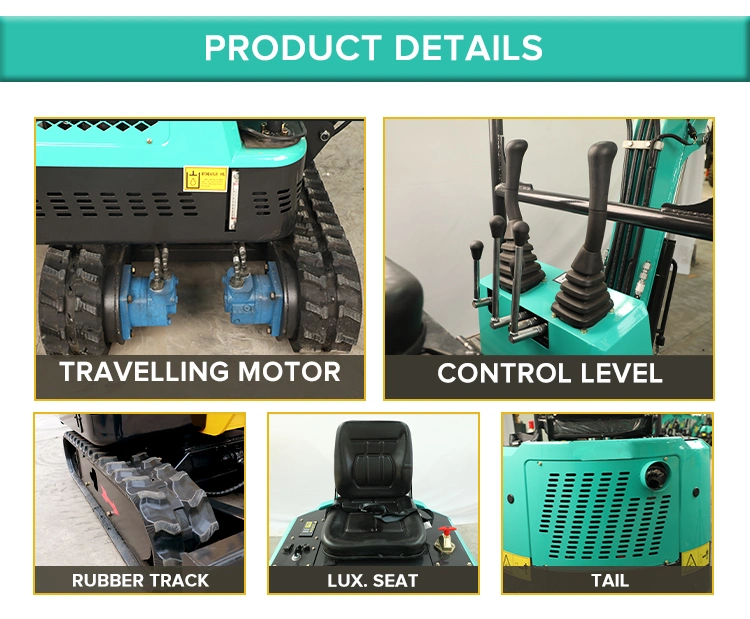 950kg Operating Weight 0.025m3 Bucket Capacity Mini Excavator