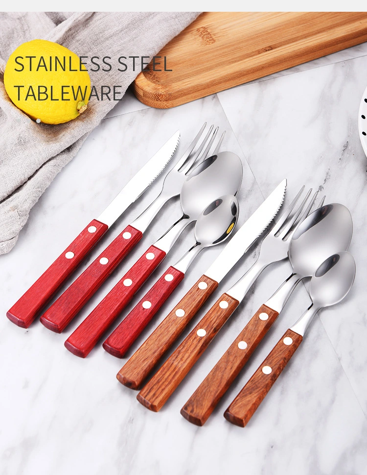 Kitchenware Stainless Steel Tableware &amp; Flatware Cutlery Dessert Spoon Fork Knife