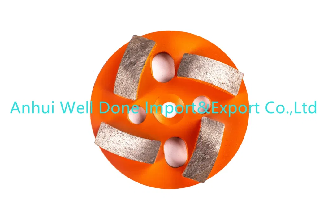 Metal Diamond Grinding Disc Four Segments Soft Bond Concrete Grinding Blade