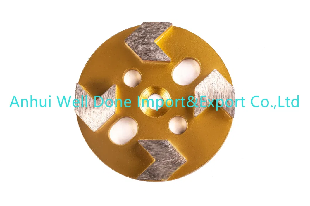 Metal Diamond Grinding Disc Four Segments Soft Bond Concrete Grinding Blade