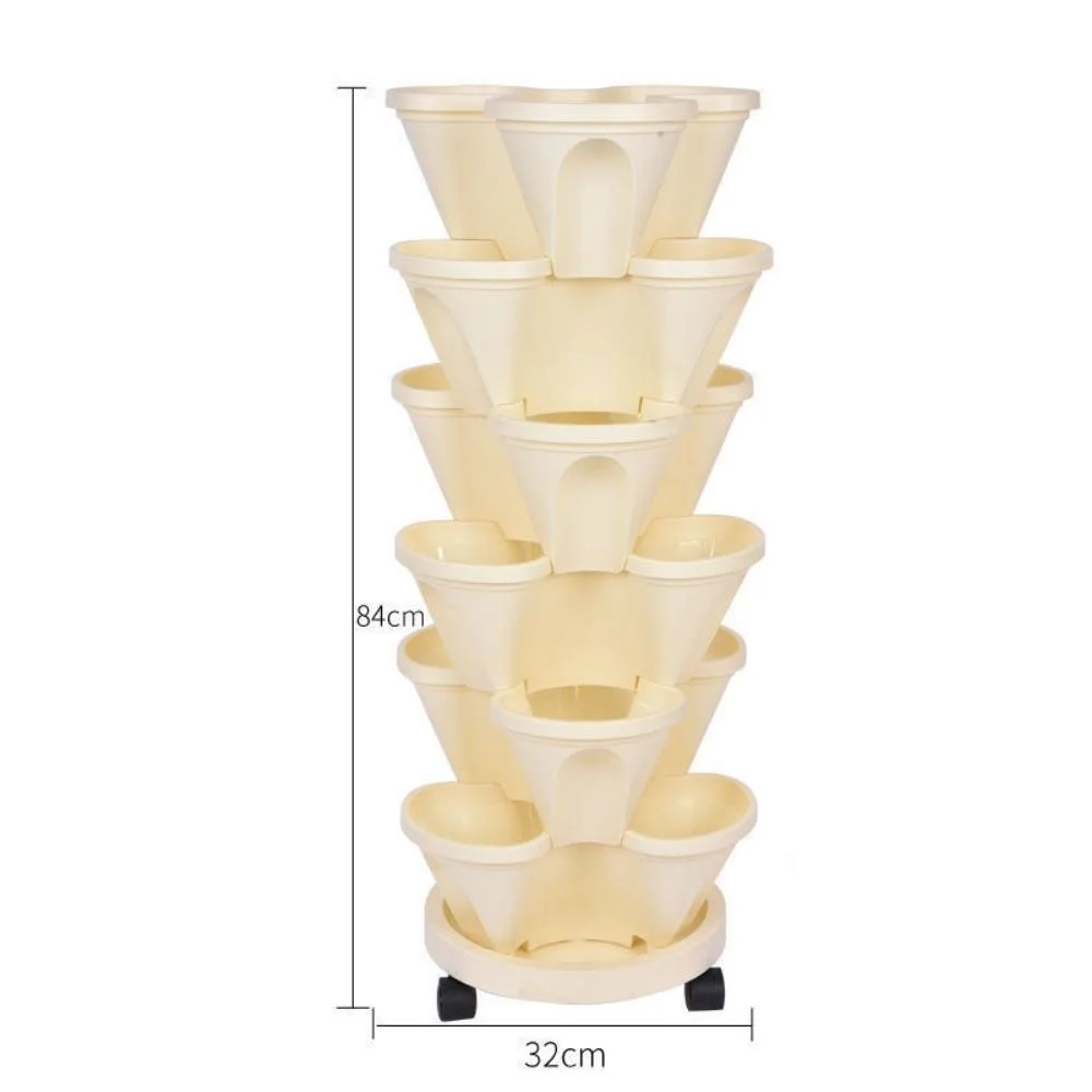 Stackable Flowerpot Plastic Vertical Three-Dimensional Pot Garden Home Combination Vegetable Planting Box Bl20025