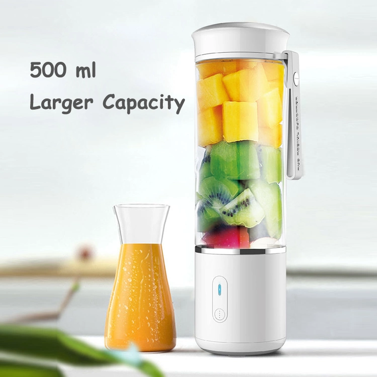 Fruit Juicer Rechargeable Juicer Blender 6 Blade 500 Ml Mini Portable