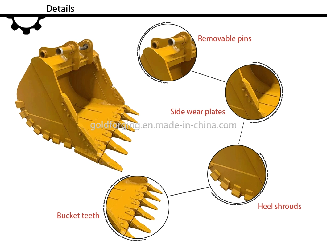 Top Quality Construction Machinery Excavator Heavy Duty Rock Bucket