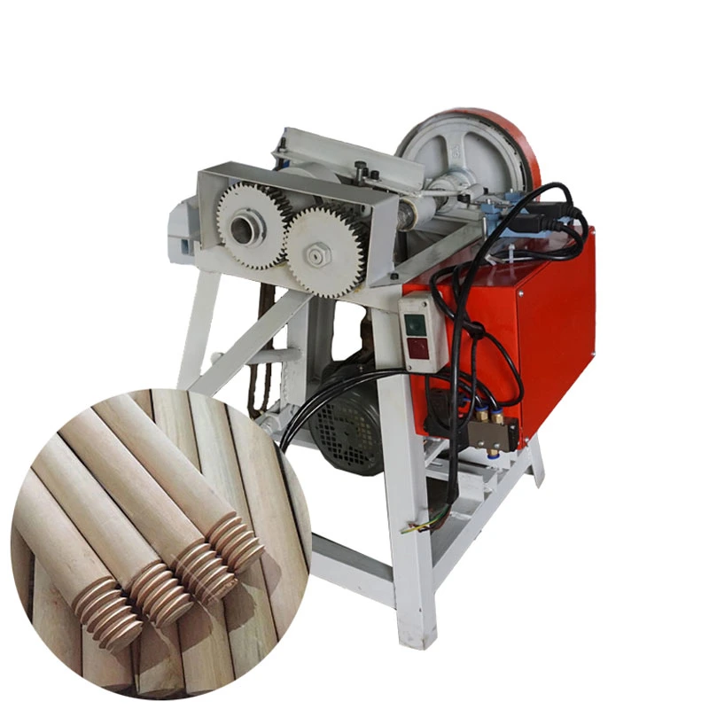 Automatic Broomstick Threading Machine Broom Handle Thread Making Machine