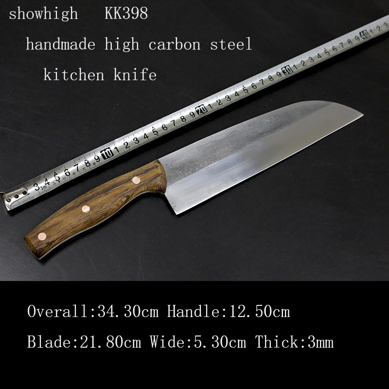 Handmade High Carbon Steel Kitchen Knife Set Chef Knife Santoku Chopper Knife Kk396