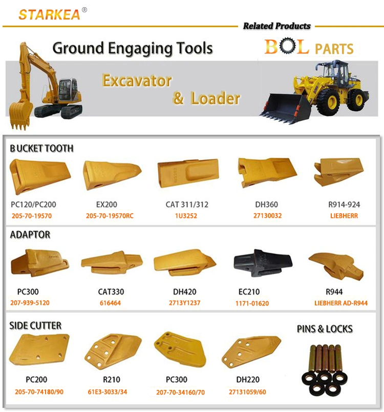 Excavator Rock Penetration Bucket Tooth for J350 9j2358 Pin and an 8e6359 Bucket Tips 9j4359