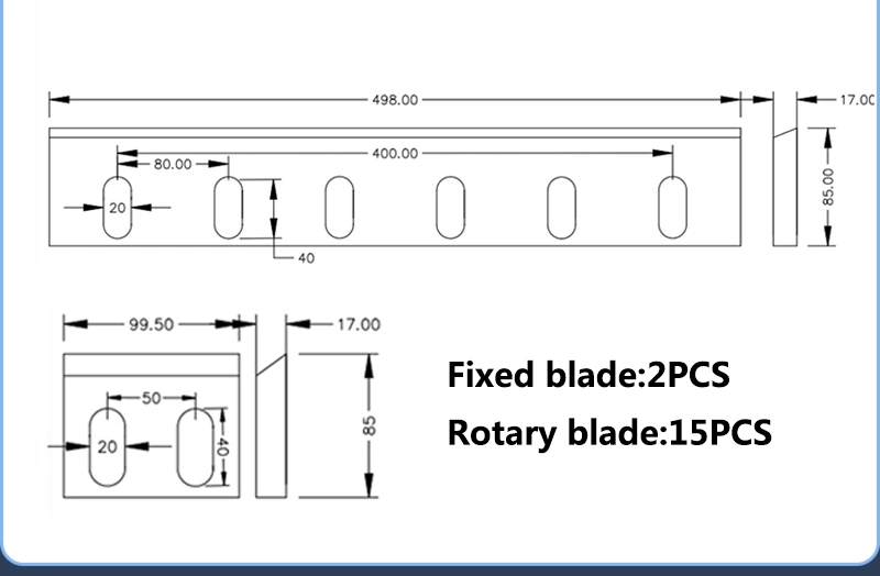 Plastic Pet Bottle Crusher Blade/Knife Shredder Blades for Crusher Cutter Plastic Blade