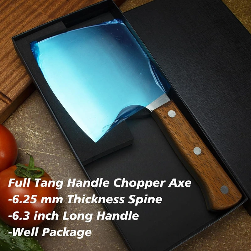 DS-2511 2024 New Meat Cleaver, Ultra Sharp Heavy Duty Bone Chopper Knife with Wood Handle for Meat, Vegetable and Bone Cutting with High Carbon Stainless Steel