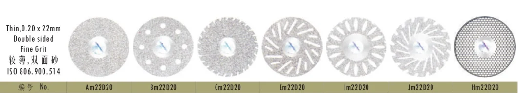 Im22D20 22.0mm Dental Serrated Diamond Disc