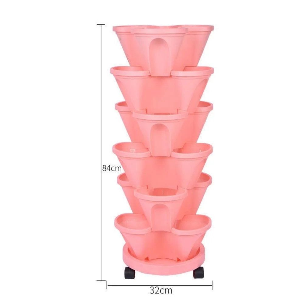 Stackable Flowerpot Plastic Vertical Three-Dimensional Pot Garden Home Combination Vegetable Planting Box Bl20025