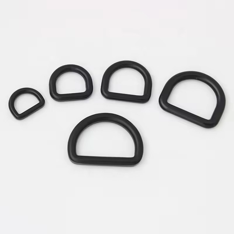 China Supplier Pet Collar Accessories Heavy Duty Black Metal Hook D Ring