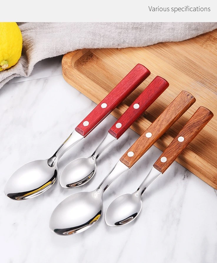 Kitchenware Stainless Steel Tableware &amp; Flatware Cutlery Dessert Spoon Fork Knife