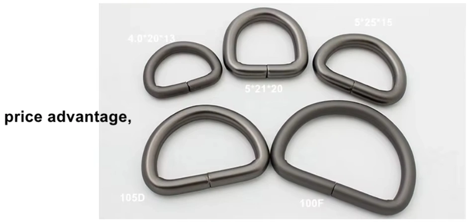 China Supplier Pet Collar Accessories Heavy Duty Black Metal Hook D Ring