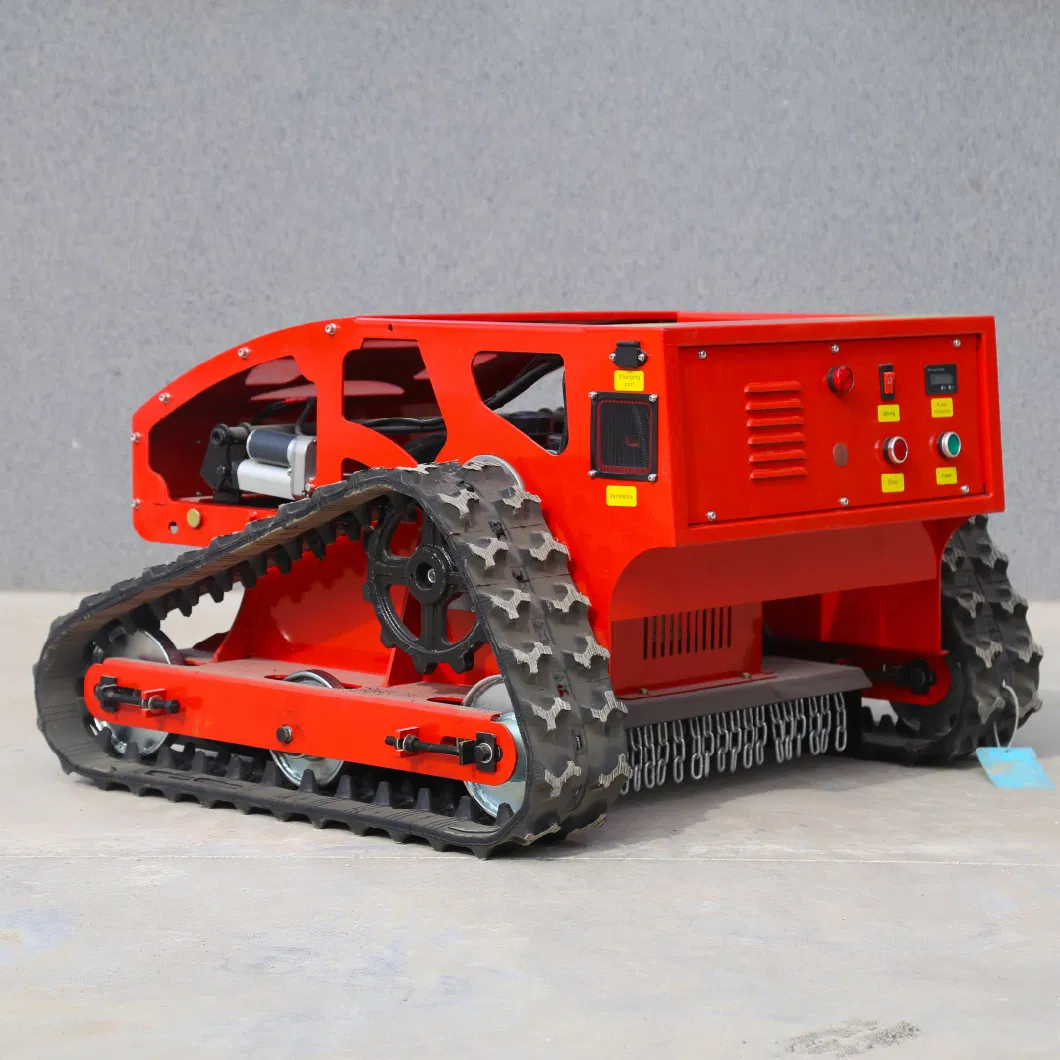 Rubber Crawler Robot Gasoline Self Propelled Garden Remote Control Lawn Mower for Sale