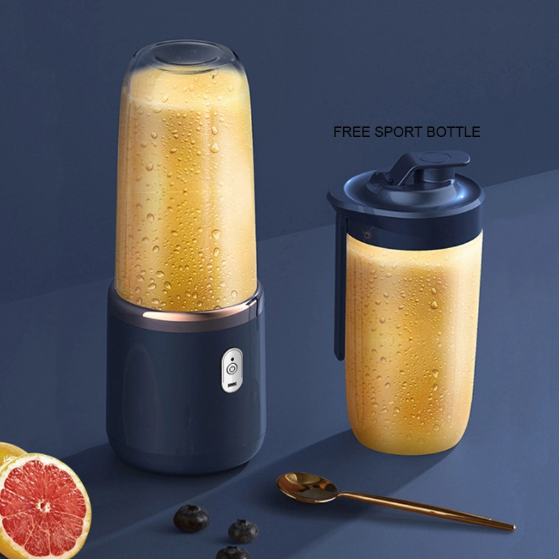 Hot Selling Home Use Portable 400ml USB Electric 6-Blade Juicer Mini Blender with Double Cups