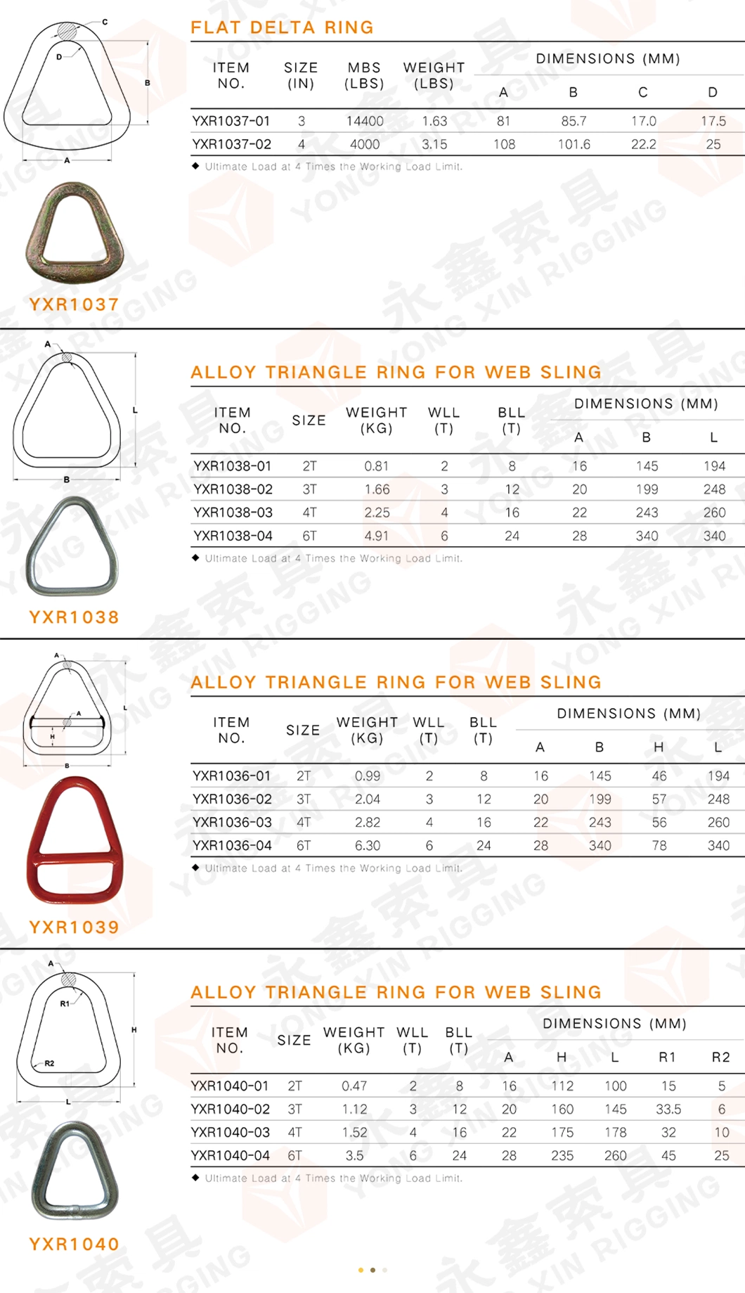 Wholesale Factory Forged Lashing Triangle D Ring