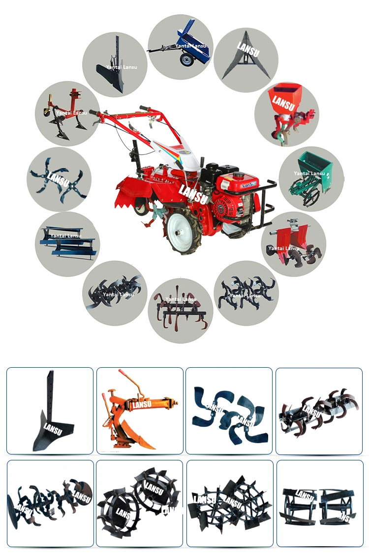 China High Quality Hot Sale Garden Tiller Cultivator Power Tiller Machine Small Diesel Engine Agricultural Power Tiller Blade