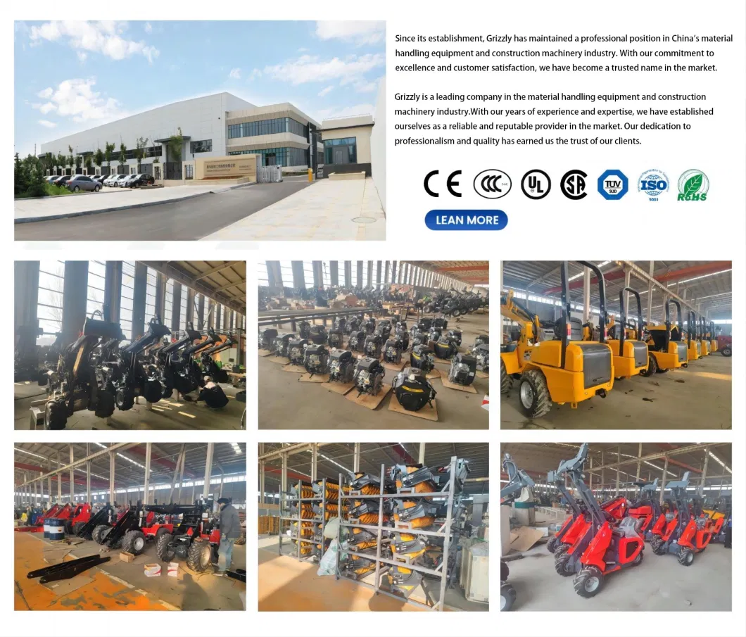 High Quality Hydraulic Wheels Skid Steer Loader CE