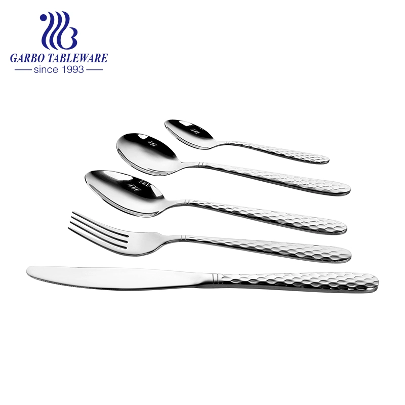 Custom Laser Logo Stainless Steel Cutlery Set 16 Pieces Spoon Dinner Food Utensils Flatware Dinnerware Thick Handle Knife