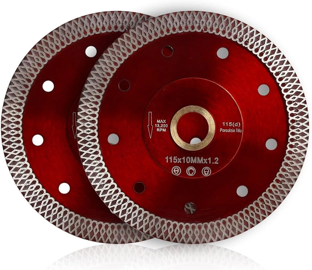 4 Inch 115 mm Turbo X-Shaped Diamond Saw Blade for Granite and Concrete Cutting Disc/Tile Cutter Super Thin Tile Saw Blade/Diamond Disc with Big X Turbo