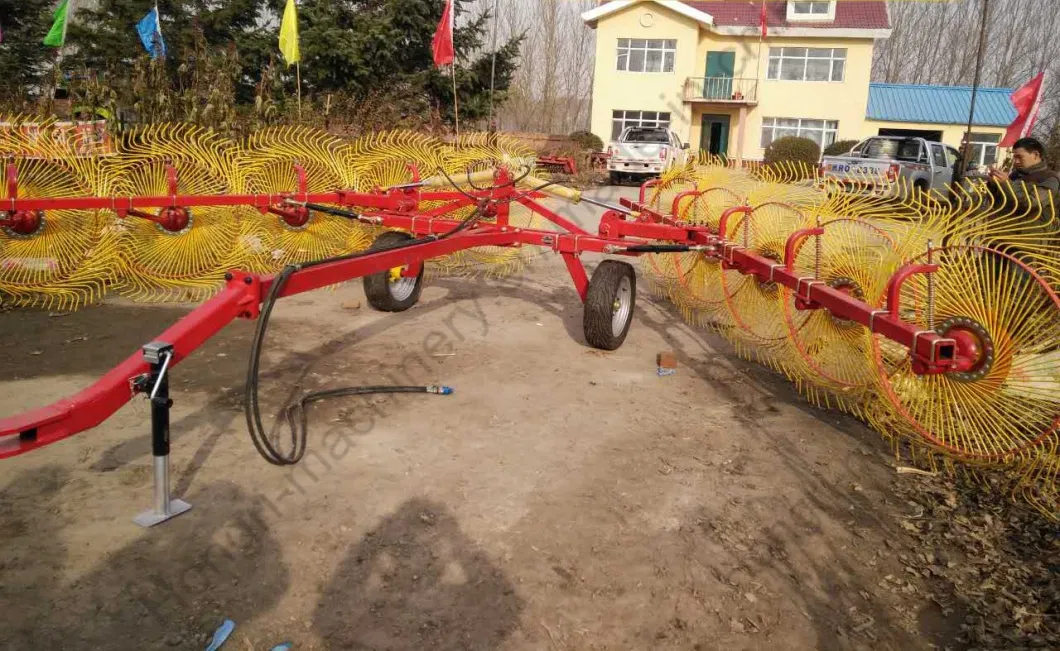 9lz Hay Rake Finger Wheel Rake for Farm Tractor