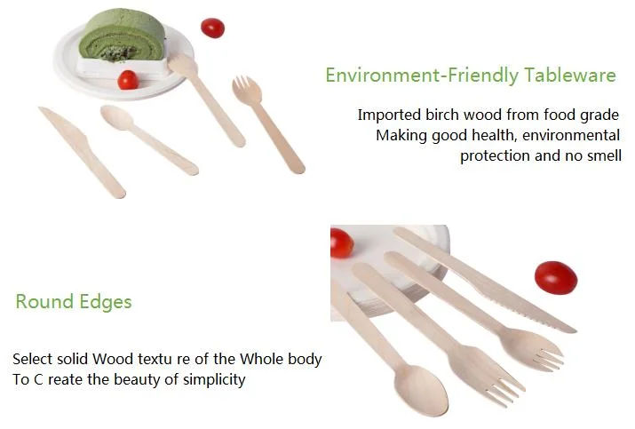 Wholesale Disposable Wooden Cutlery Bulk Birch Wood Spoon/Forks/Knives