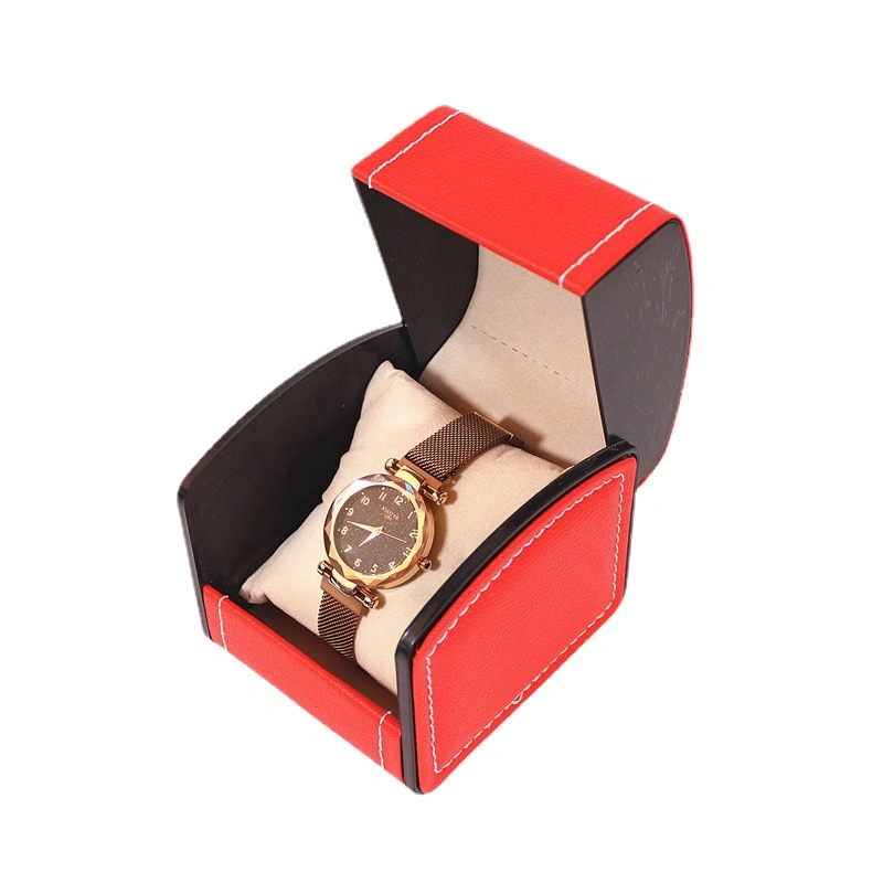 Square Leather Gold Watch Display Gift Box (JB-012)