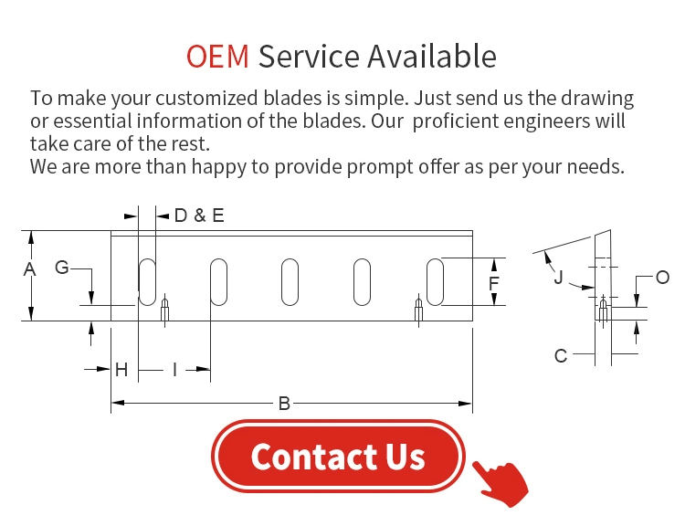 OEM Customized Beet Cutting Blades Beet Sugar