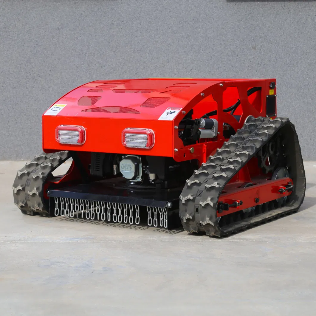 Rubber Crawler Robot Gasoline Self Propelled Garden Remote Control Lawn Mower for Sale