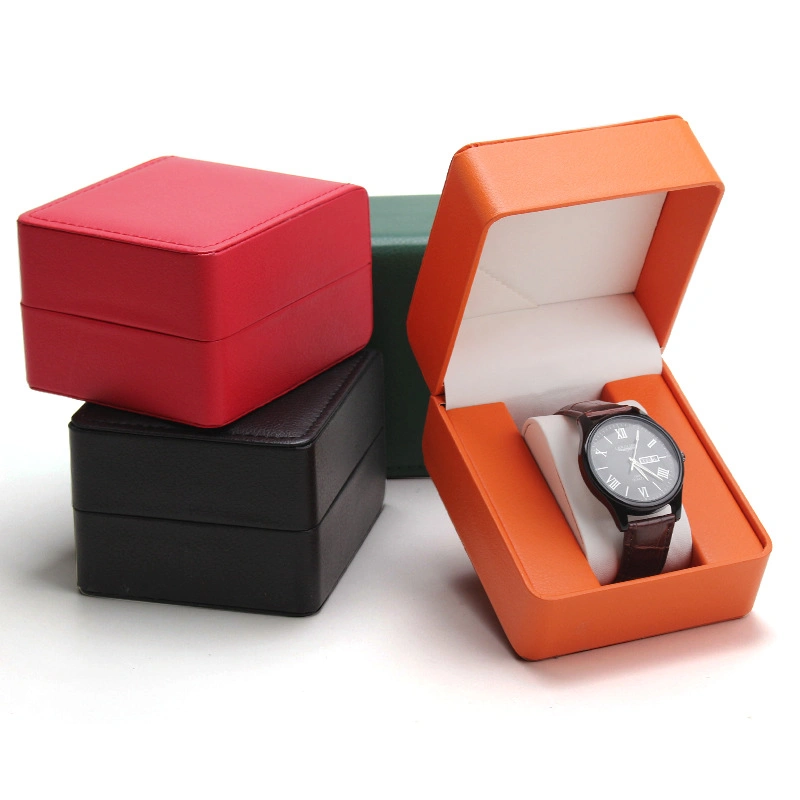 Square Leather Gold Watch Display Gift Box (JB-012)