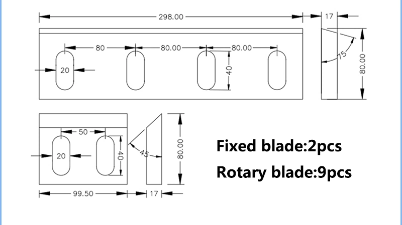 Plastic Pet Bottle Crusher Blade/Knife Shredder Blades for Crusher Cutter Plastic Blade