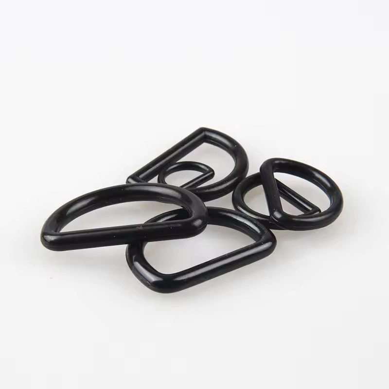 China Supplier Pet Collar Accessories Heavy Duty Black Metal Hook D Ring