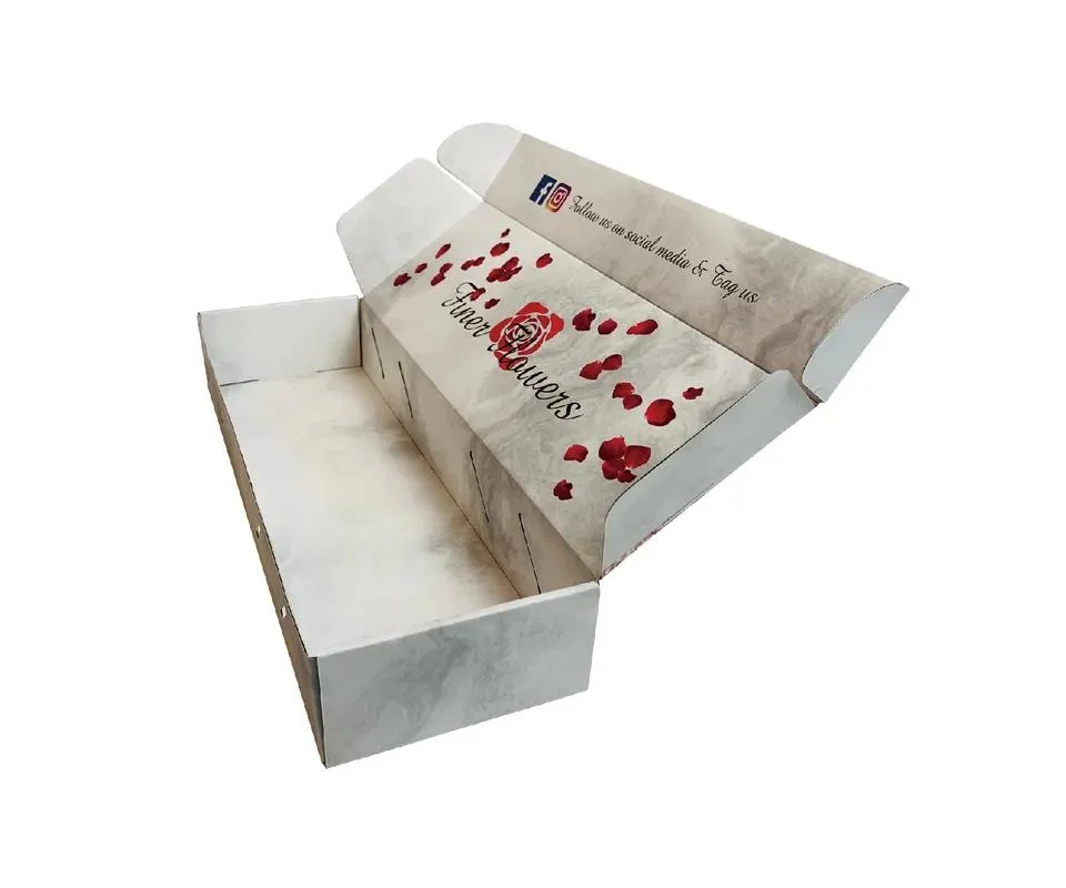 Custom High Quality Long Stem Rose Flower Packaging Shipping Boxes